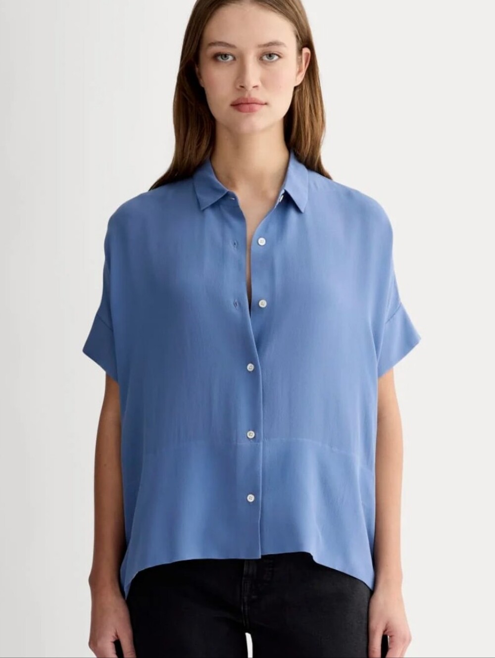 🆕EVERLANE The Boxy Shirt in Washable Silk